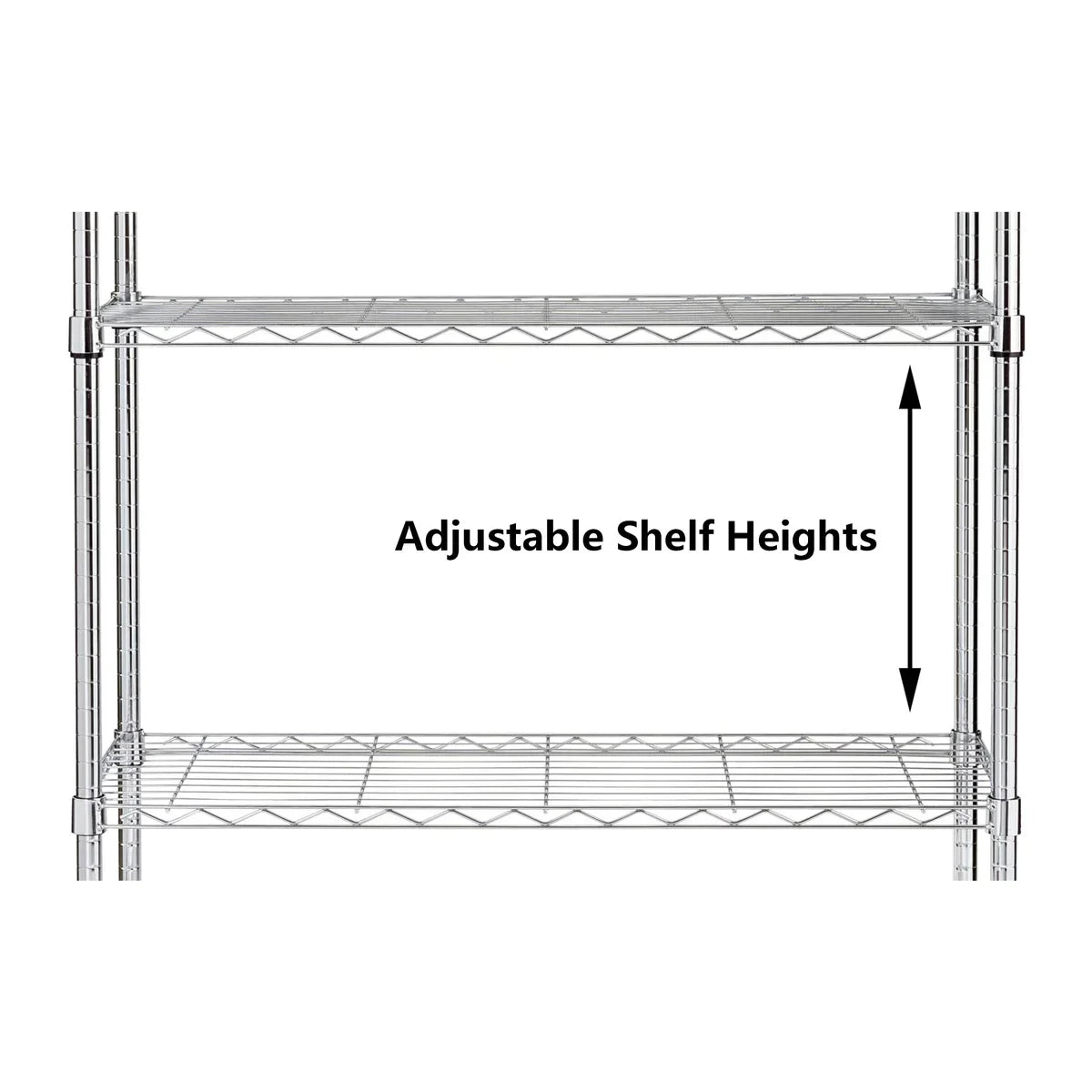 Assembled Foldable Metal Storage Shelving Unit - 3 Sizes & 2 Colors!