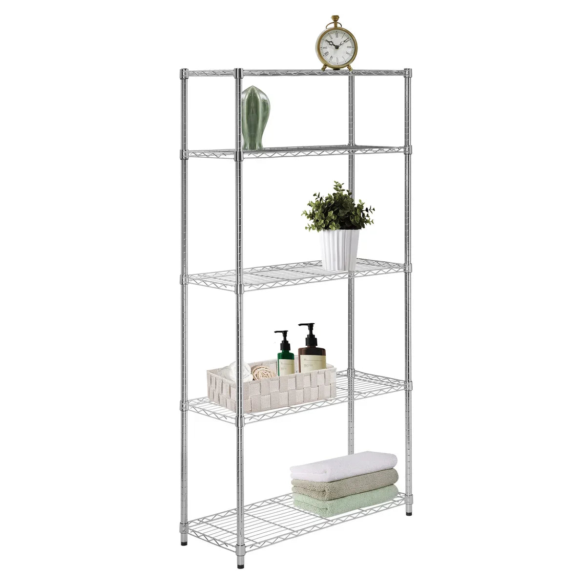 Assembled Foldable Metal Storage Shelving Unit - 3 Sizes & 2 Colors!