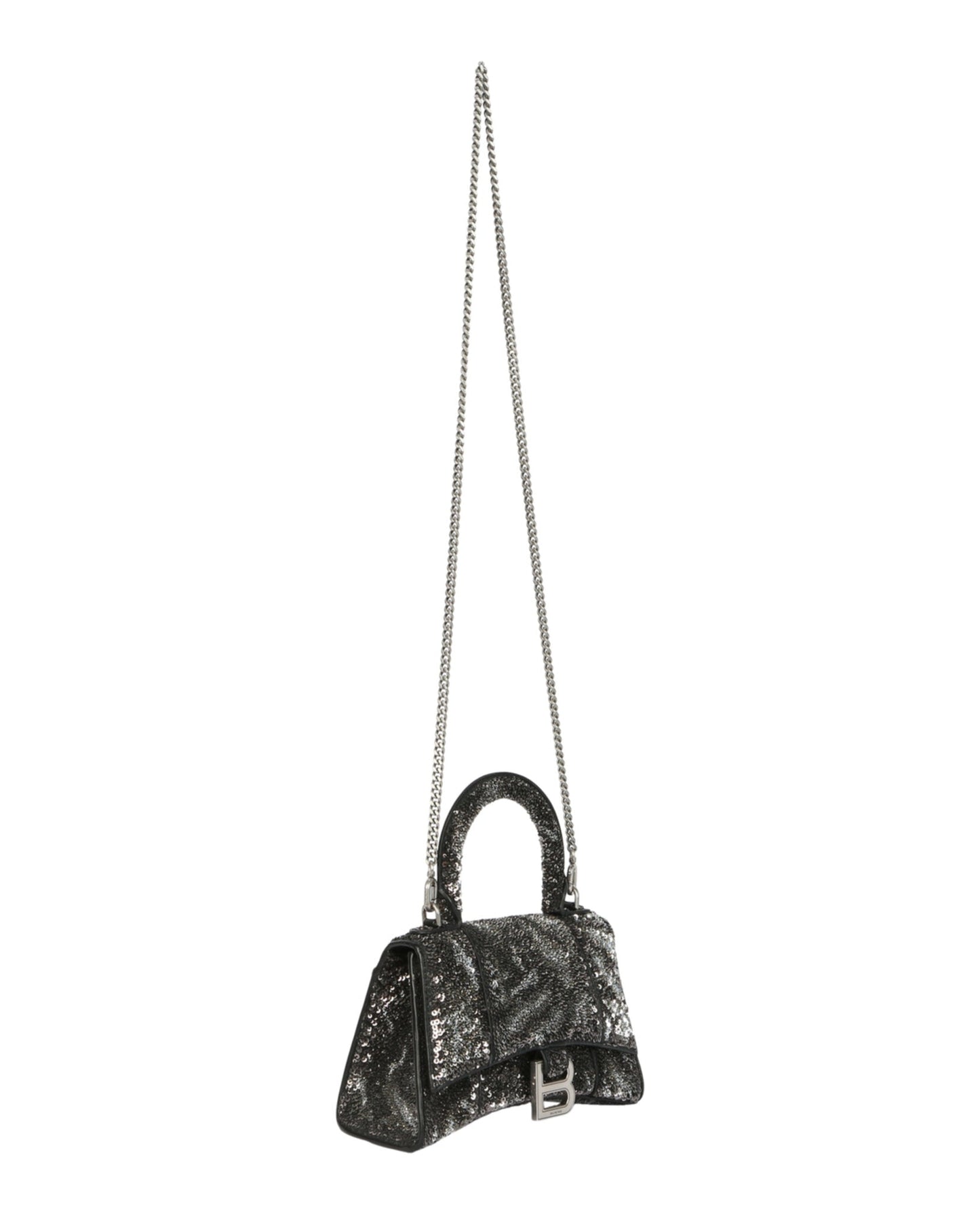 Balenciaga Hourglass Xs Top Handle Bag With Sequins