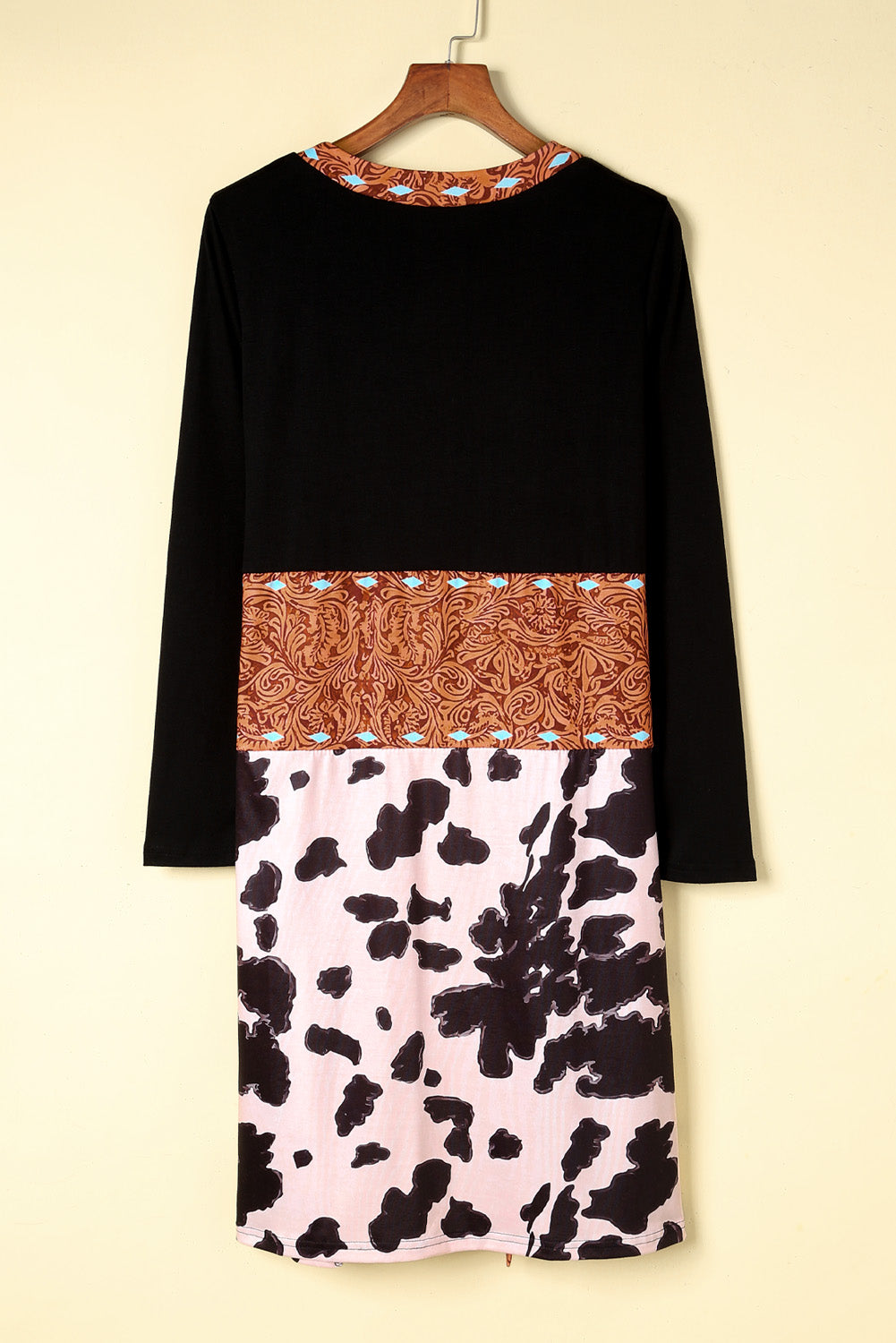 Threaded Pear Madison Patchwork Open Front Cardigan