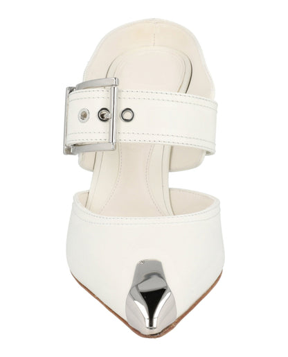 Alexander McQueen Buckle Leather Mules