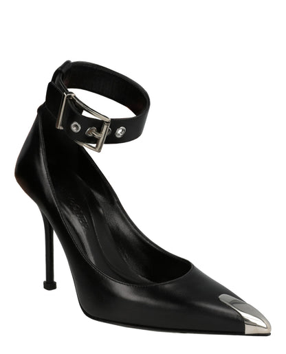 Alexander McQueen Buckle Leather Heels