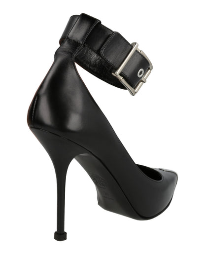 Alexander McQueen Buckle Leather Heels