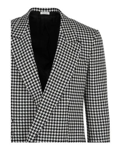 Alexander McQueen Asymmetrical Houndstooth Coat
