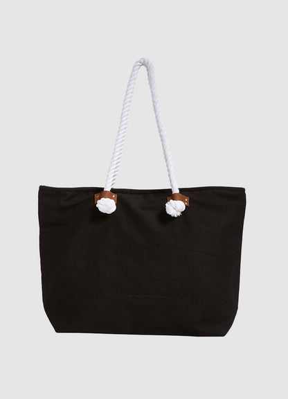 Ship Sail Tote Bag - Black