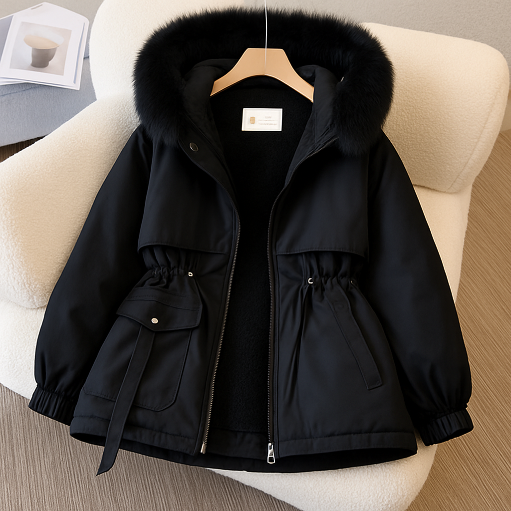 Women's Hooded Plush Winter Coat