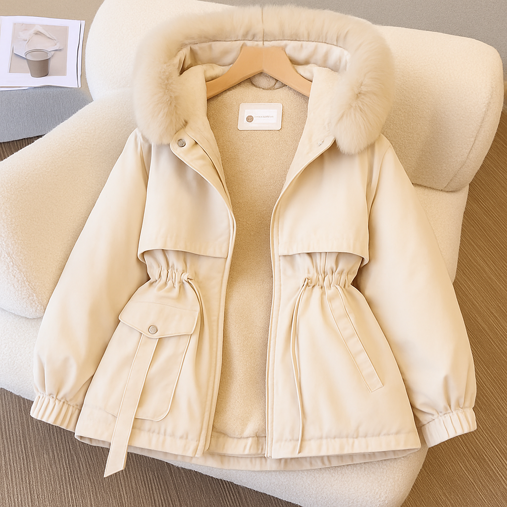 Women's Hooded Plush Winter Coat