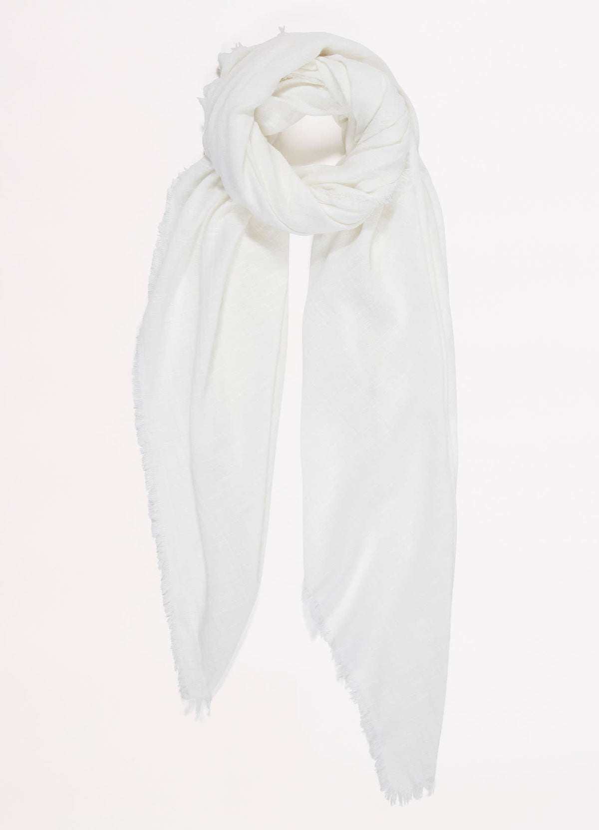 Textured Cotton Beach Wrap - White
