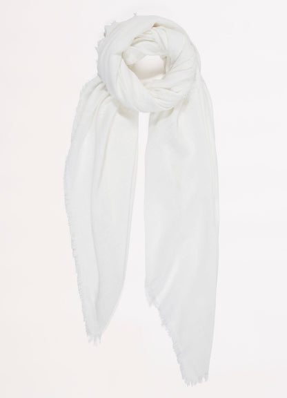 Textured Cotton Beach Wrap - White
