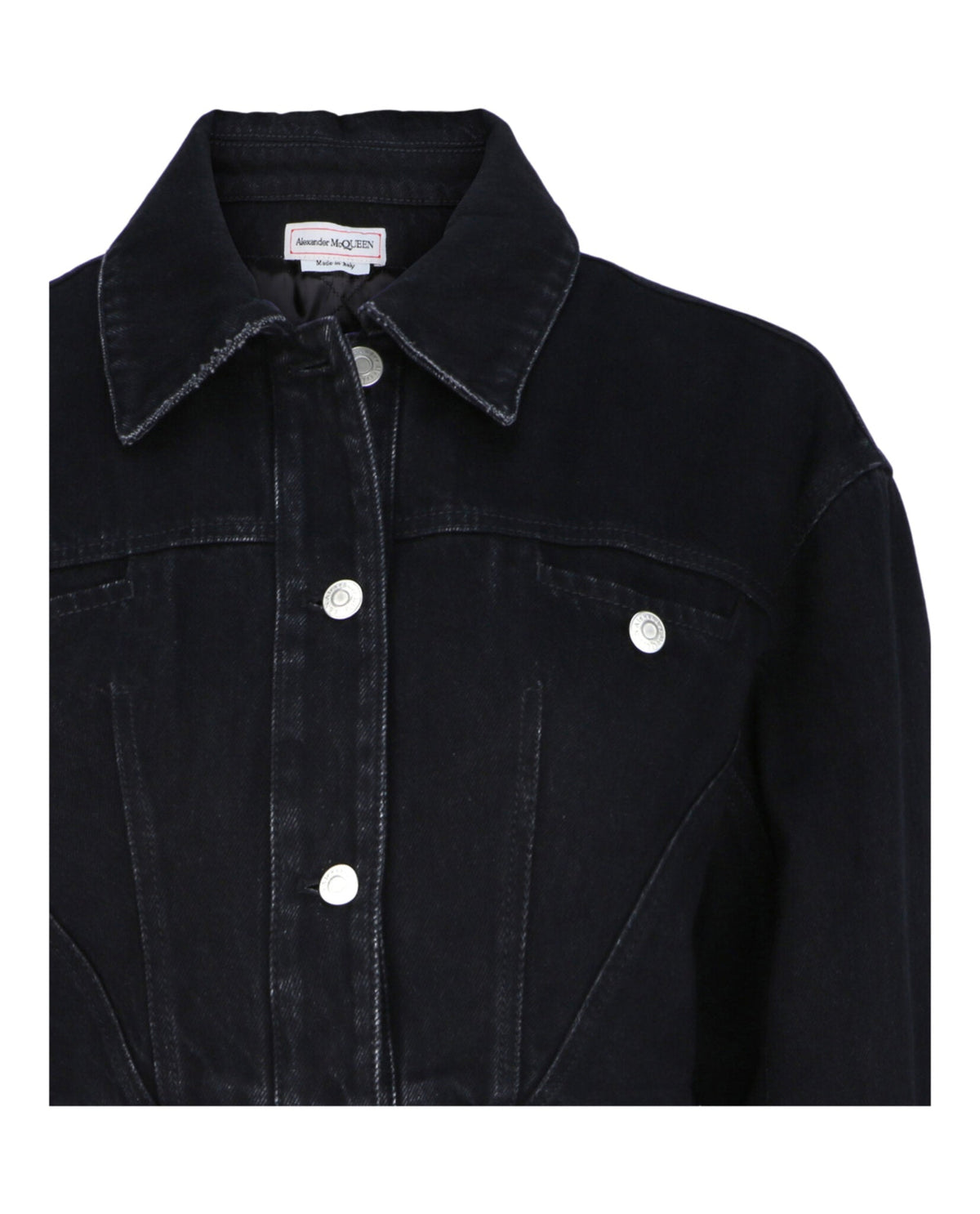 Alexander McQueen Cropped Denim Jacket