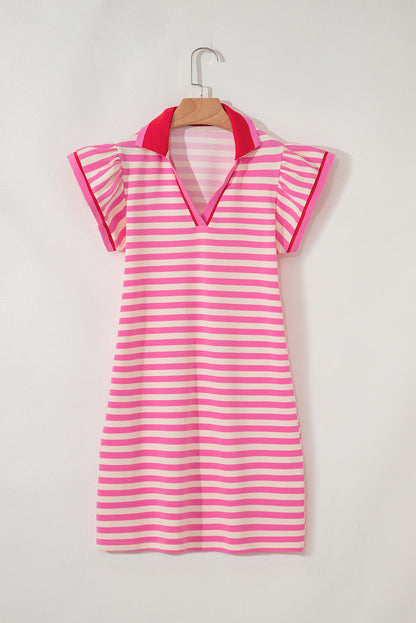 Threaded Pear Jennifer Flutter Sleeve Short Dress