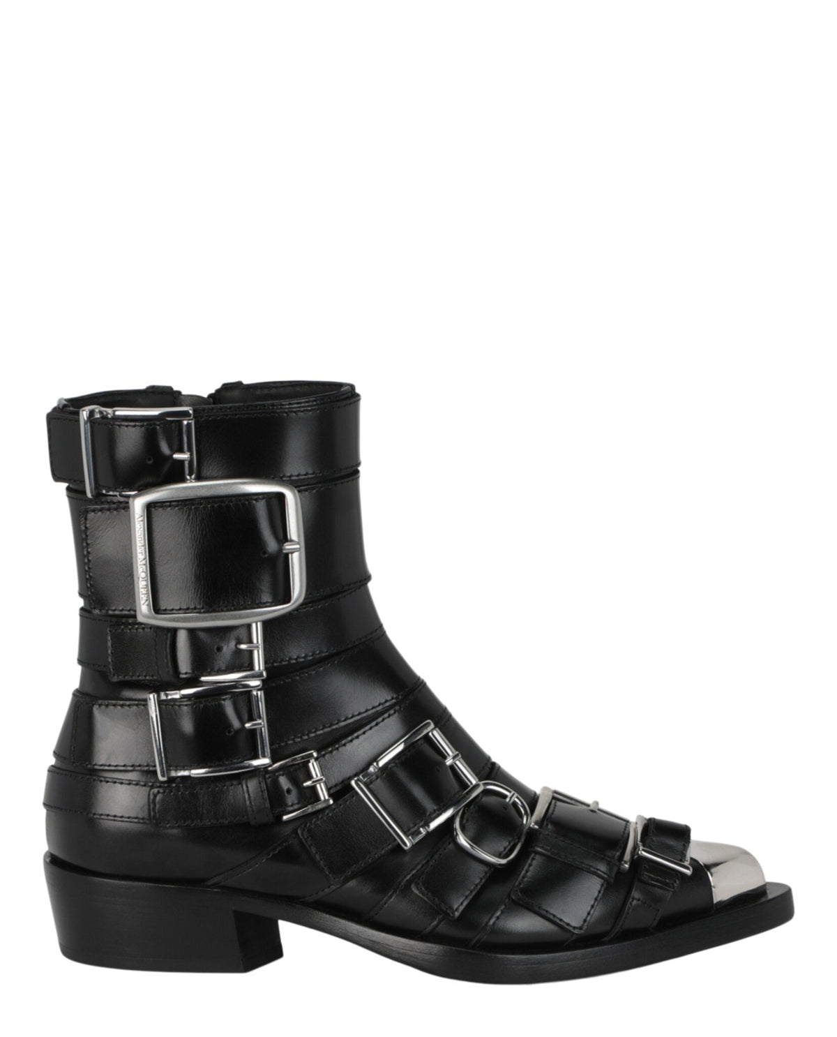 Alexander McQueen Strappy Punk Ankle Boots