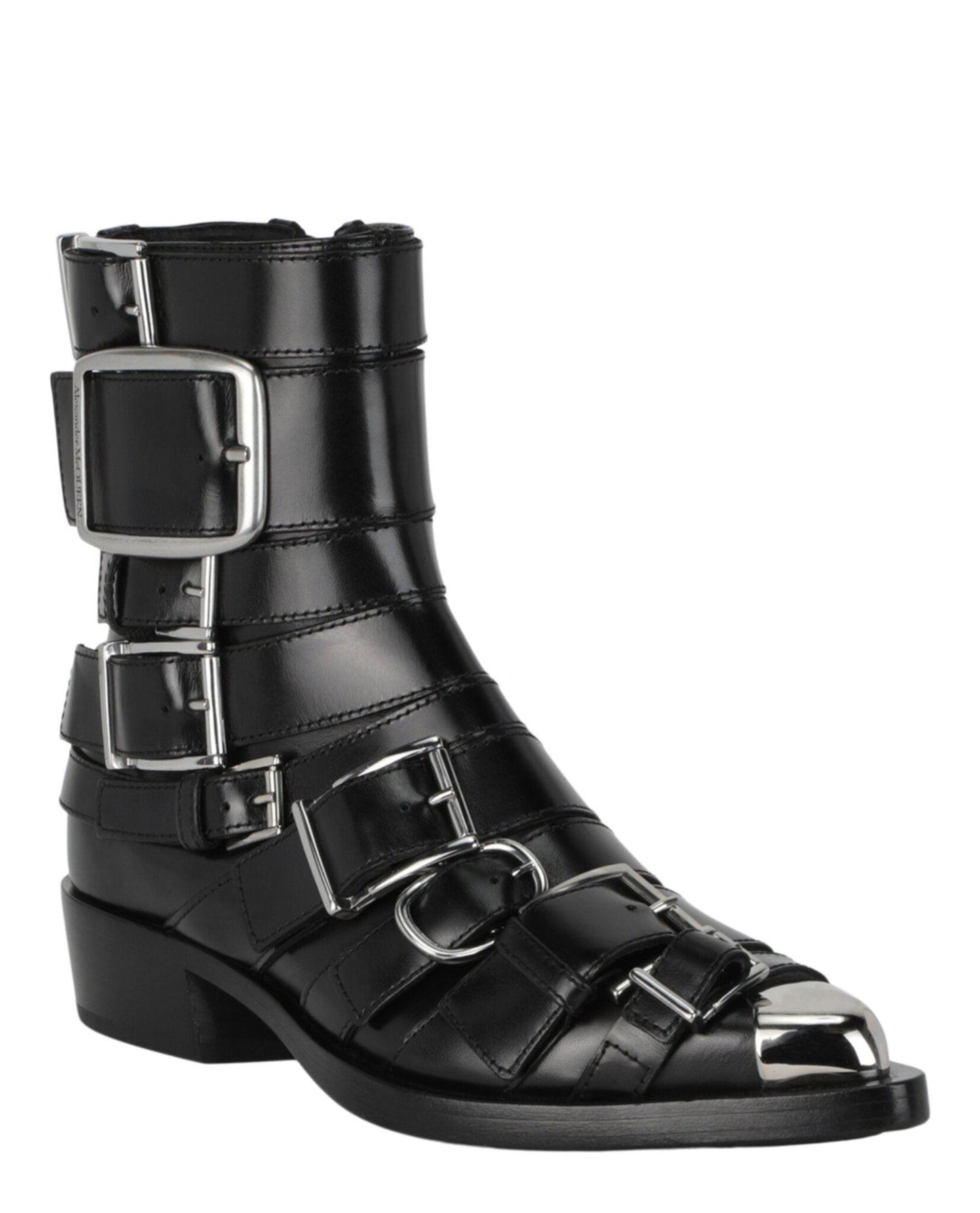Alexander McQueen Strappy Punk Ankle Boots