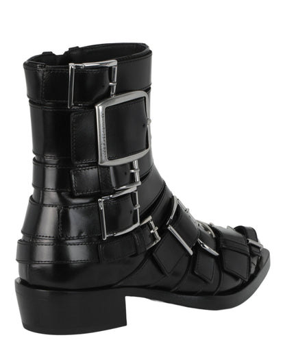 Alexander McQueen Strappy Punk Ankle Boots