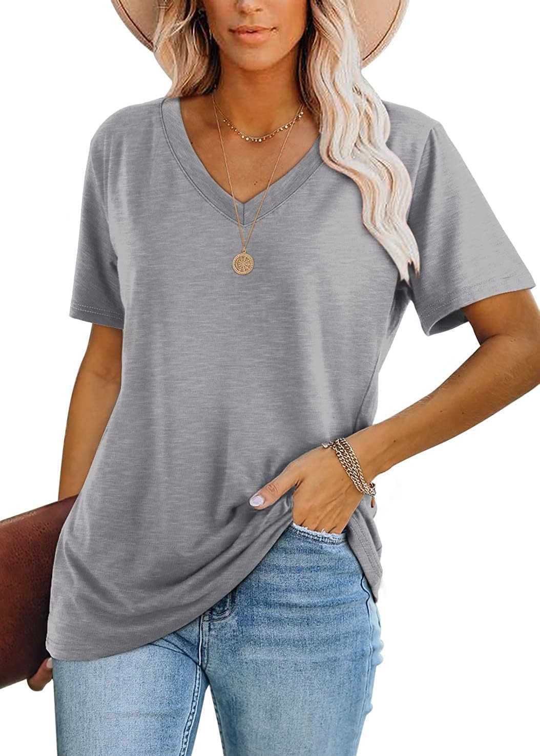 ✨Womens Tops Casual Basic T Shirt
