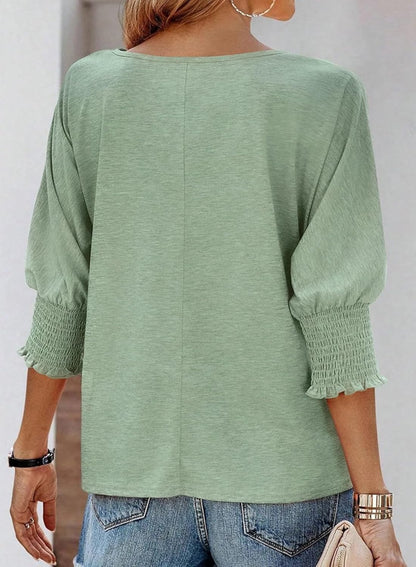 💥Women's Tops 3/4 Sleeve T-Shirts Cute Crewneck Tees Blouses