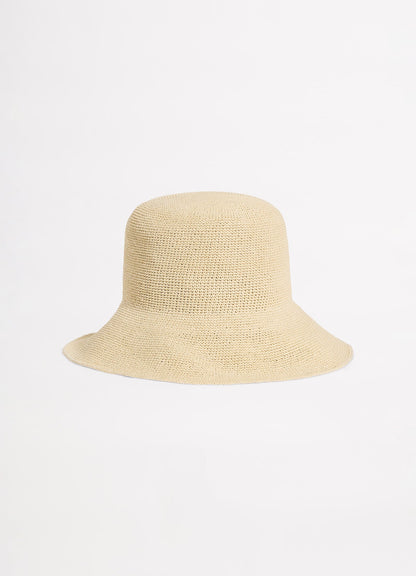 Packable Raffia Bucket Hat - Natural