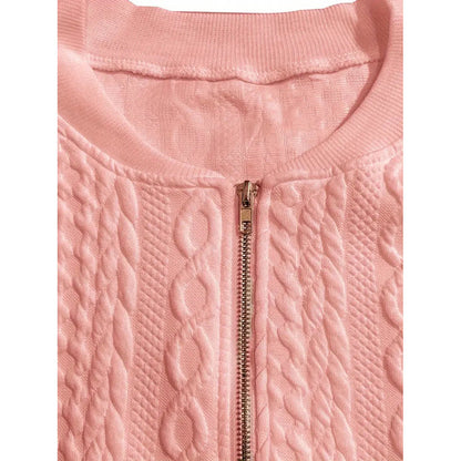 Bomber Jackets For Women Cute Jacquard Coats Lightweight Zip Up Jackets