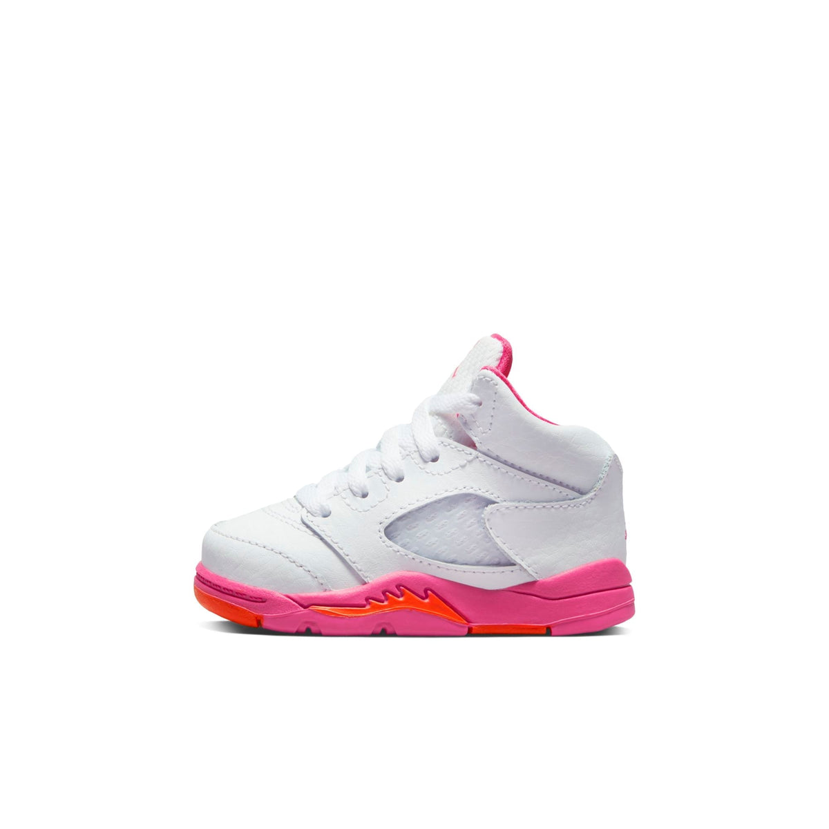 Air Jordan Toddlers Retro 5 Td 'Wnba Pinksicle Safety Orange' Sneakers