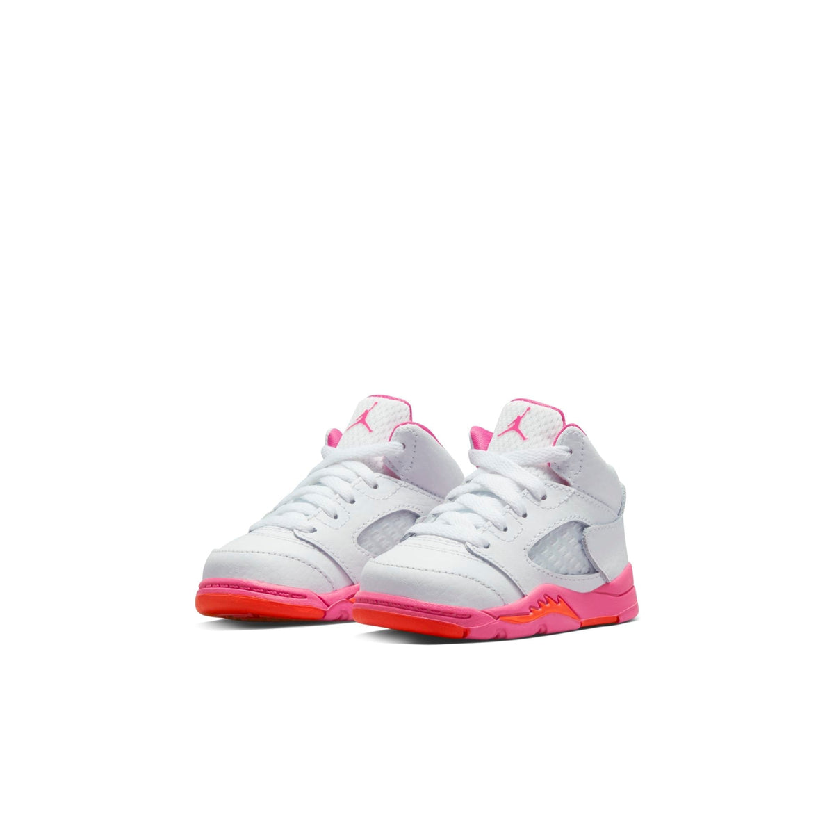 Air Jordan Toddlers Retro 5 Td 'Wnba Pinksicle Safety Orange' Sneakers