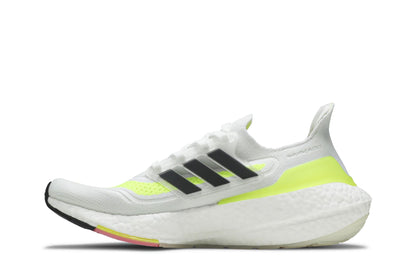 adidas Men's Ultra Boost 21 'White Solar Yellow' Sneakers