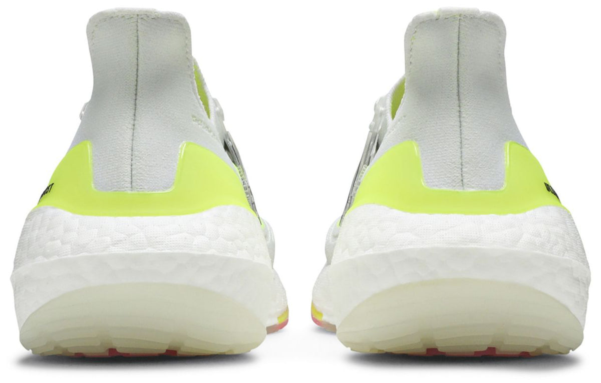 adidas Men's Ultra Boost 21 'White Solar Yellow' Sneakers