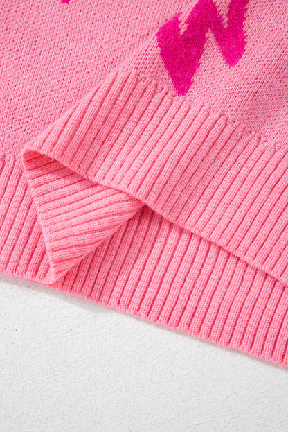 Threaded Pear Jaderae Drop Shoulder Loose Sweater