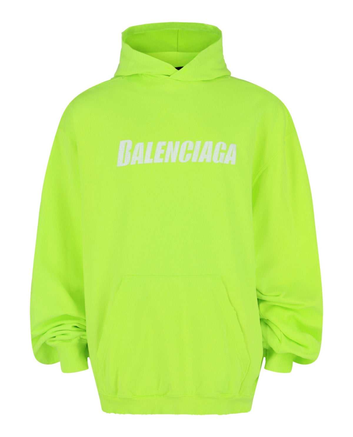 Balenciaga Caps Destroyed Graphic Print Hoodie