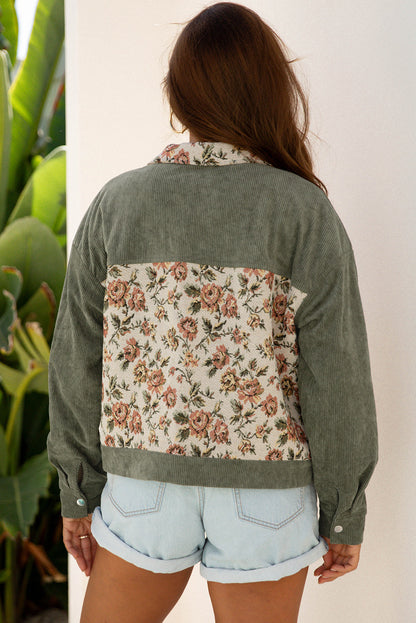 Threaded Pear Evelyn Retro Floral Patchwork Shirt