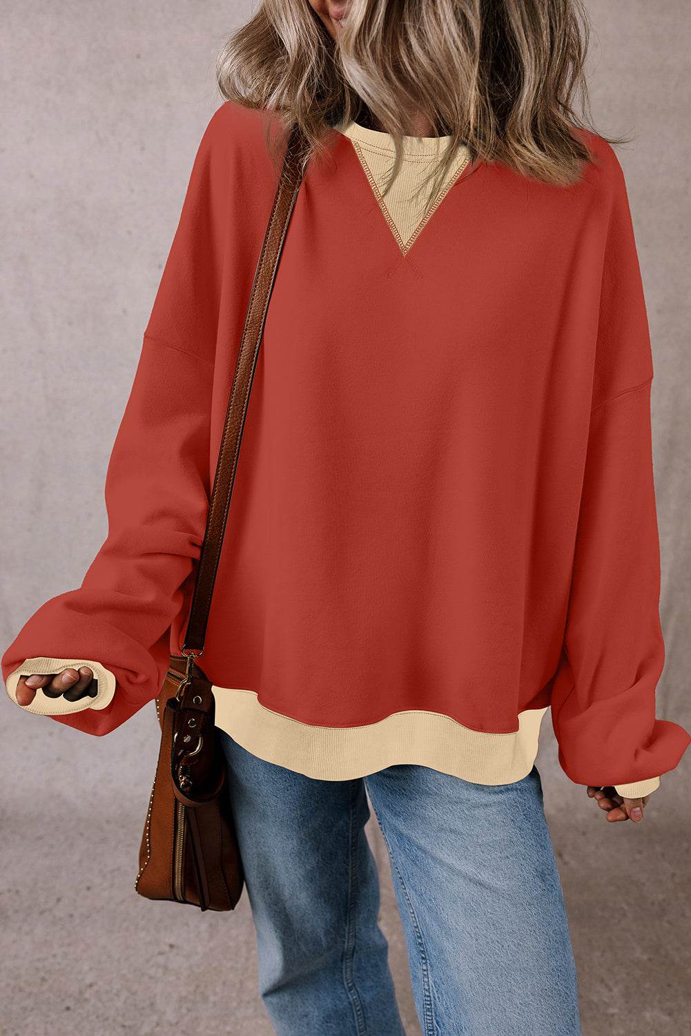 Threaded Pear Abigail Drop Shoulder Oversized Sweatshirt