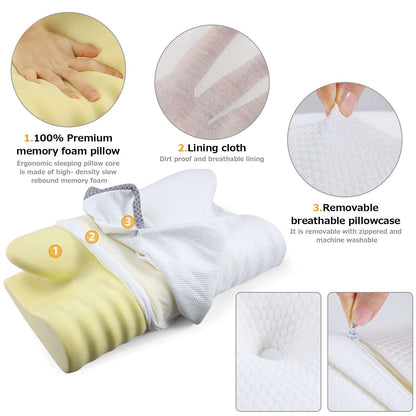 Contour Memory Foam Cervical Pillow | Ergonomic Orthopedic Design