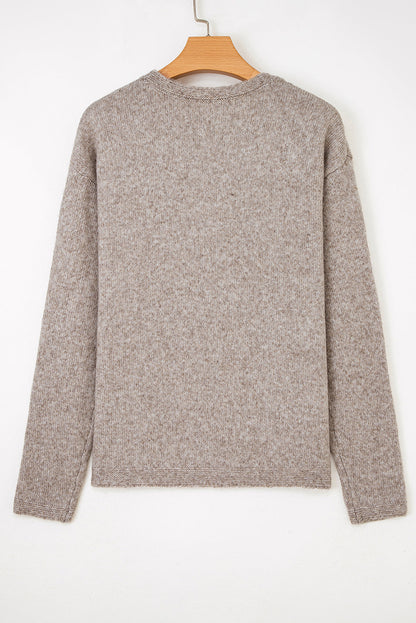 Threaded Pear Abigail Detail Drop Shoulder Sweater