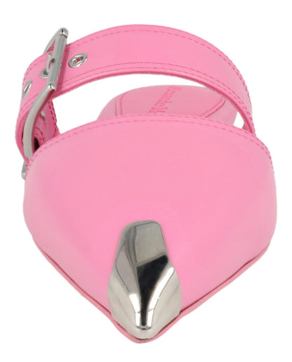 Alexander McQueen Buckle Leather Mules