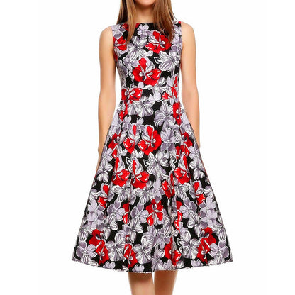 Vintage Floral Print Dress for Women | Elegant Retro A-Line Summer Dress | Luxury Long-Sleeve Printed Maxi Dress | Trendy Minimalist Boho Casual Dress | 2026 High-Fashion Victorian-Inspired Midi Dress