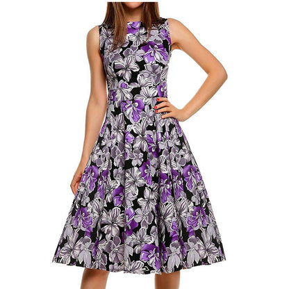 Vintage Floral Print Dress for Women | Elegant Retro A-Line Summer Dress | Luxury Long-Sleeve Printed Maxi Dress | Trendy Minimalist Boho Casual Dress | 2026 High-Fashion Victorian-Inspired Midi Dress