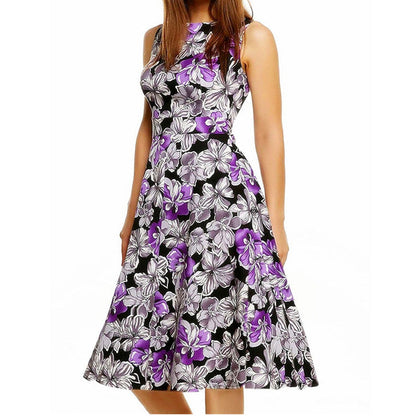 Vintage Floral Print Dress for Women | Elegant Retro A-Line Summer Dress | Luxury Long-Sleeve Printed Maxi Dress | Trendy Minimalist Boho Casual Dress | 2026 High-Fashion Victorian-Inspired Midi Dress