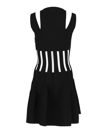 Alexander McQueen Coutout Shoulder Corset Mini Dress