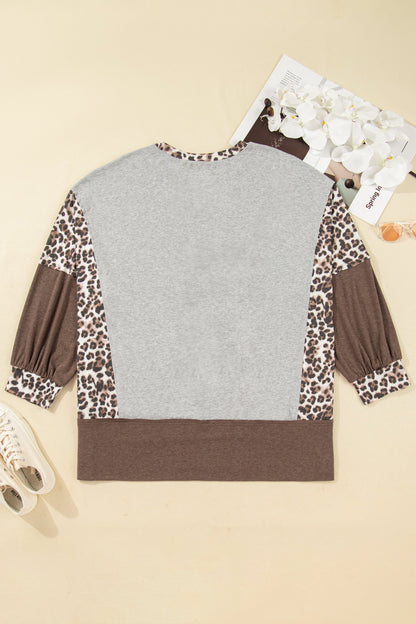 Threaded Pear Camila Block Patchwork Dolman PLUS Sweatshirt