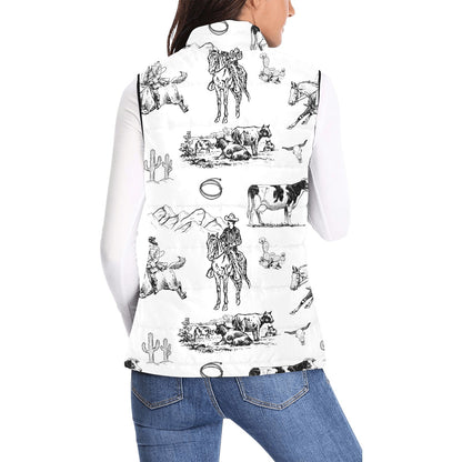 Baha Ranch Life puffy vest Women's Padded Vest