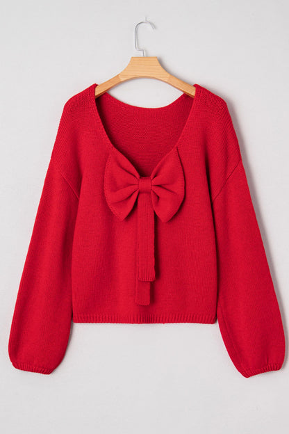 Threaded Pear Addison Backless Bubble Sleeve Sweater