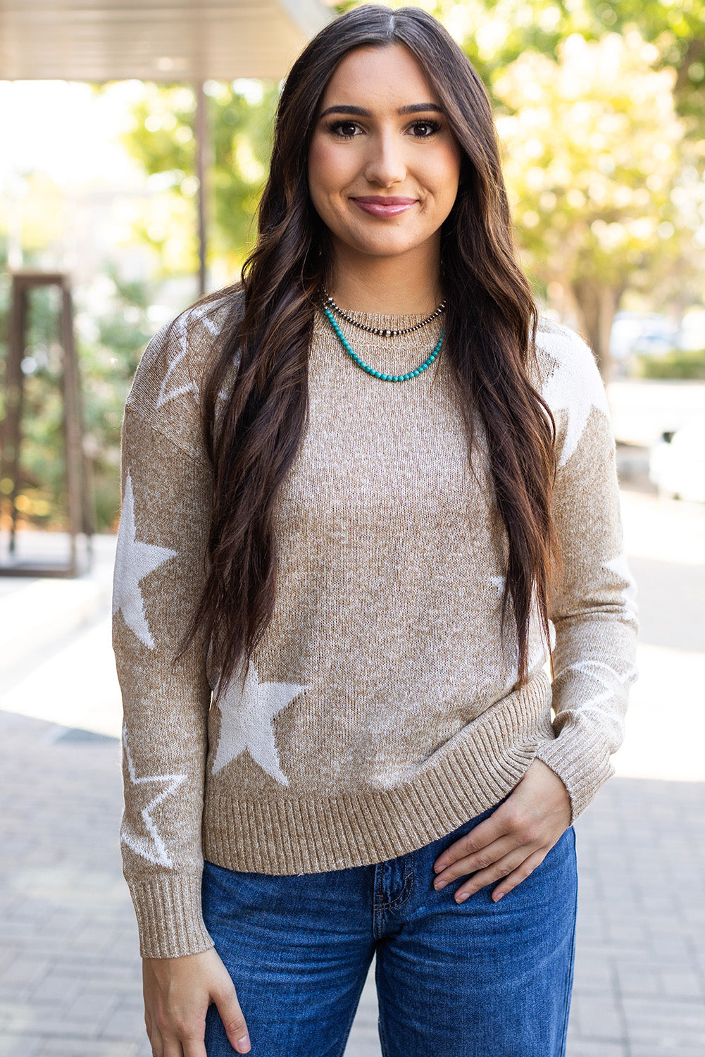 Threaded Pear Alani Star Pattern Sweater