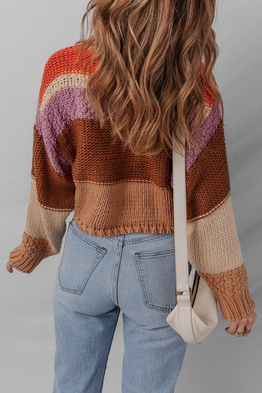 Threaded Pear Lydia Cropped Knitted Sweater