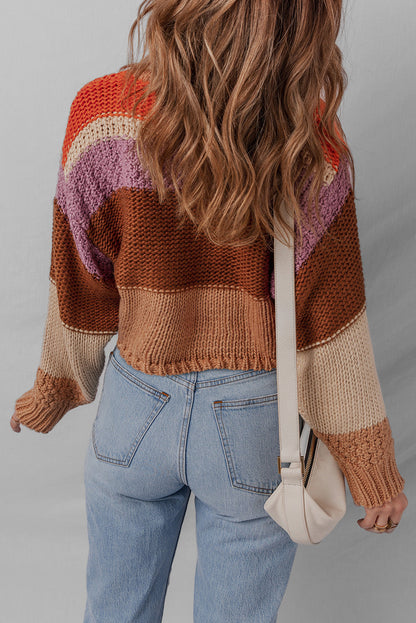 Threaded Pear Lydia Cropped Knitted Sweater