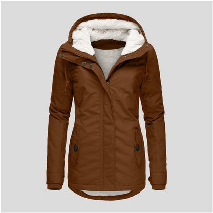Women's Warm Hooded Fleece Jacket