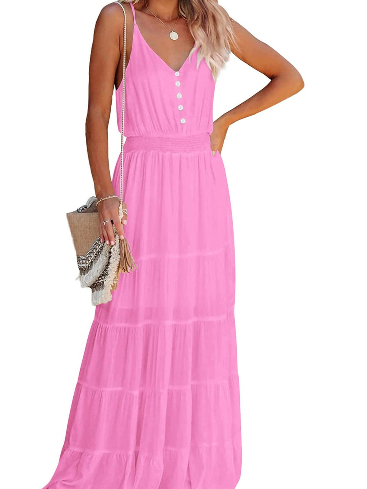 Women's 2026 Summer Maxi Dress High Waist Beach Vacation Long Sundresses