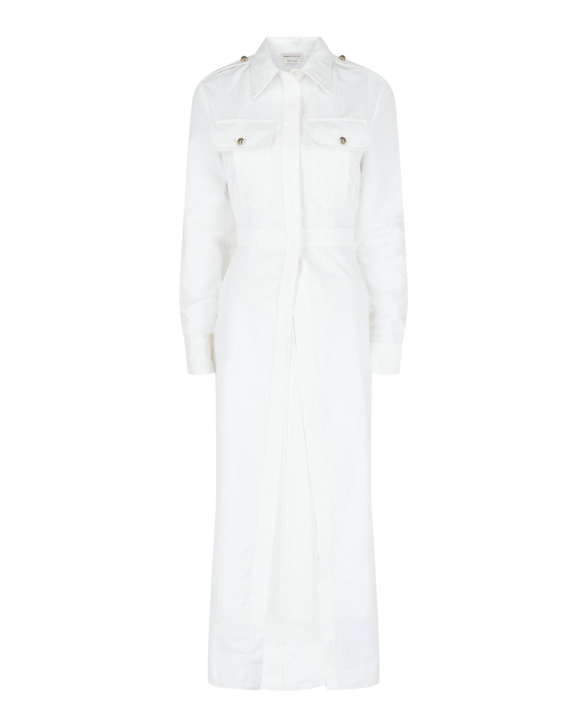 Alexander McQueen Cutaway Cotton Military Shirt