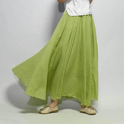 Saia Summer Skirt | High-Sense Lightweight Flowing Waistband | Trendy Minimalist Sleek A-Line Skirt | Luxury-Label Statuesque Radiant Apparel | 2026 High-Fashion Emerald-Luxe Essential