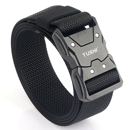 Quick Release Release Buckle Leisure Men's Leather Belt