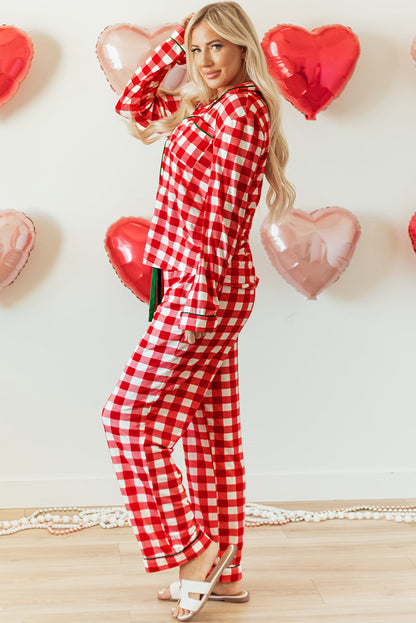 Threaded Pear Estrella Christmas Plaid Print Shirt