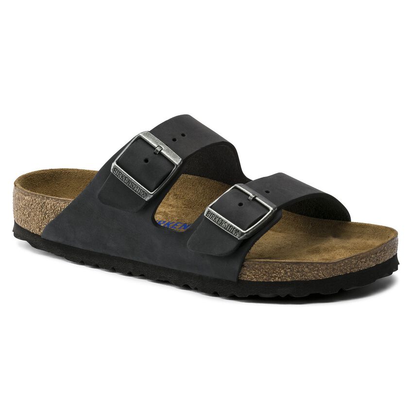 Birkenstock Arizona Prof Soft Footbed Leather Black Sandals